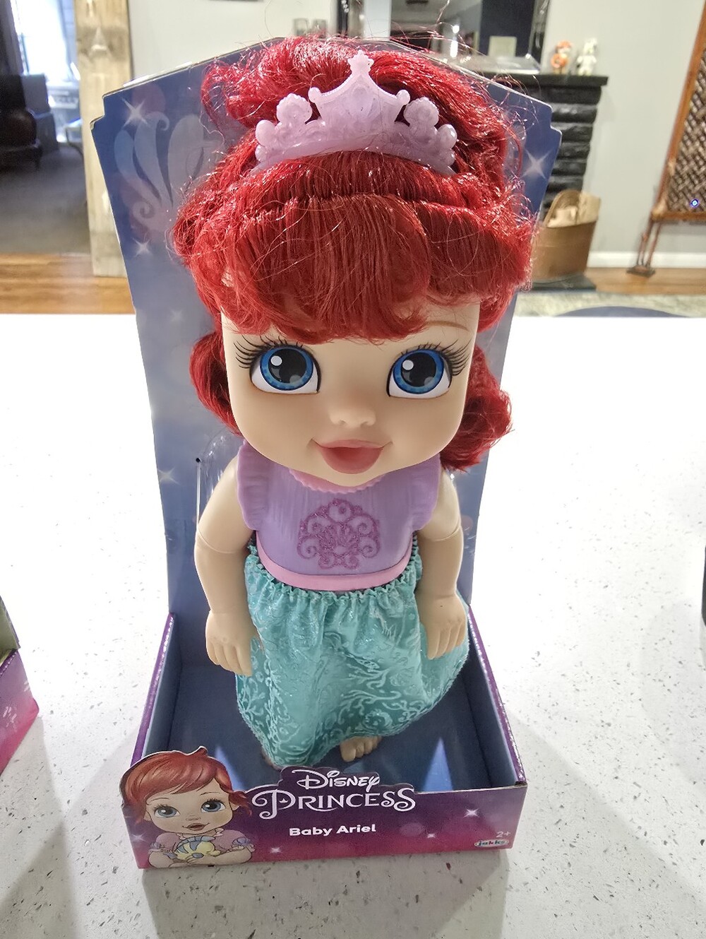 Disney Baby Ariel Doll with Red Hair, Purple Top & Teal Skirt